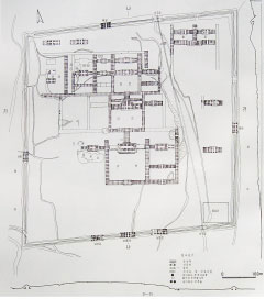 Surveyed drawing of layout of the site of Anhak palace Surveyed drawing of layout of the site of Anhak palace