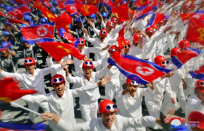 위대한 어버이의 품속에서 사는 조선인민의 밝은 모습