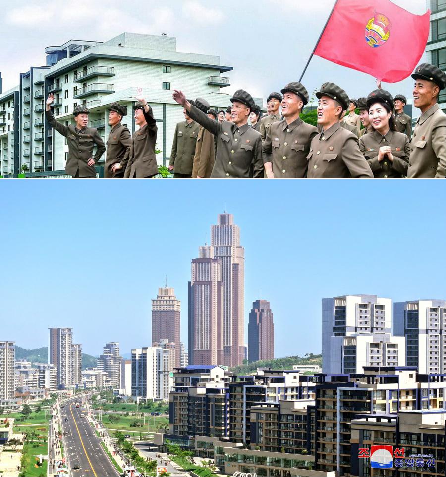建起前卫大街的朝鲜青年们 建起前卫大街的朝鲜青年们