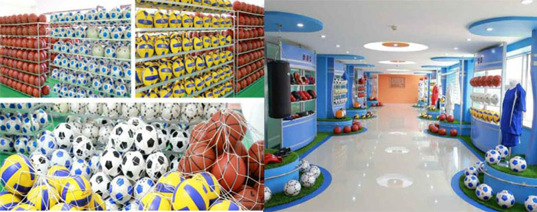 Sample room of the Pyongyang Sports Equipment Factory