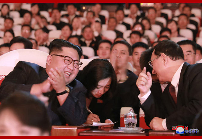 Supreme Leader Kim Jong Un Enjoys Joint Performance Given by Artistes of DPRK and China