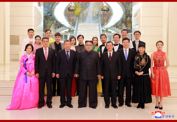 Supreme Leader Kim Jong Un Enjoys Joint Performance Given by Artistes of DPRK and China