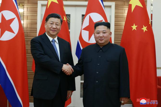 Supreme Leader Kim Jong Un Has Talks with President Xi Jinping