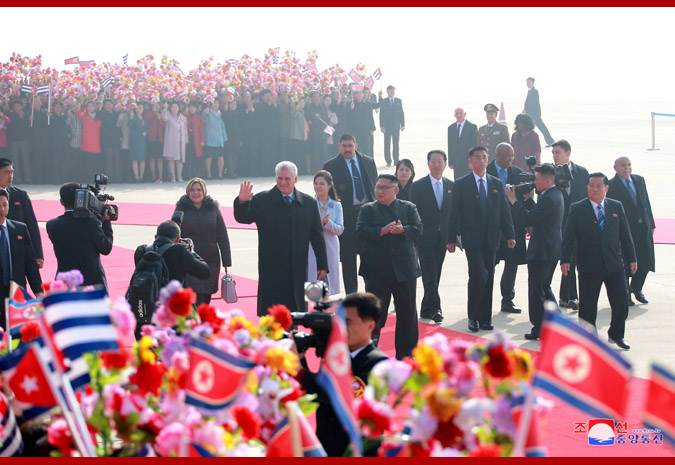 President of Council of State and Council of Ministers of Cuba Arrives