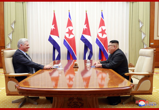 Supreme Leader Kim Jong Un Has Talks with President Miguel Mario Diaz-Canel Bermudez