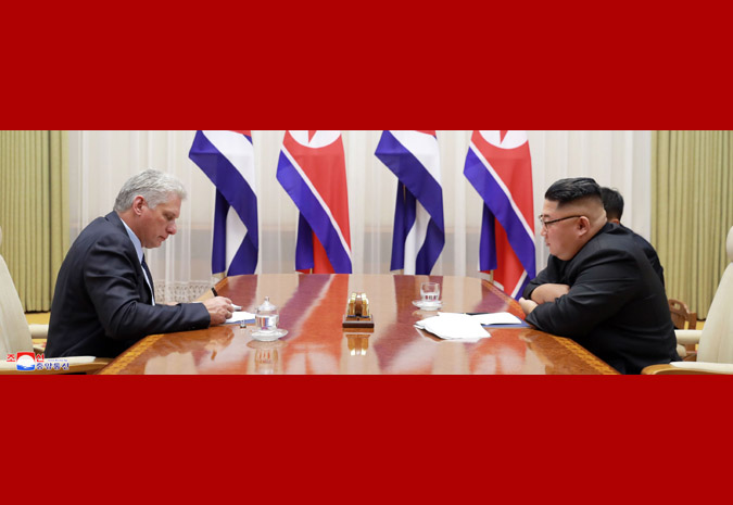 Supreme Leader Kim Jong Un Has Talks with President Miguel Mario Diaz-Canel Bermudez