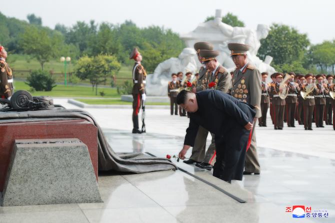 Supreme Leader Kim Jong Un Visits Fatherland Liberation War Martyrs Cemetery