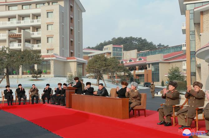 Supreme Leader Kim Jong Un Attends Ceremony for Completion of Hot Spring Cultural Recreation Center