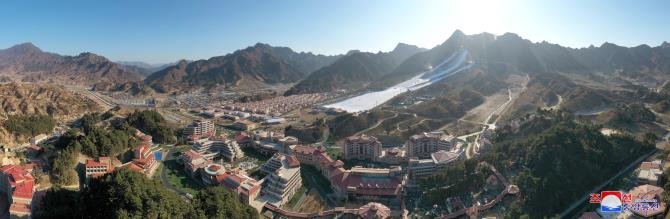 Supreme Leader Kim Jong Un Attends Ceremony for Completion of Hot Spring Cultural Recreation Center