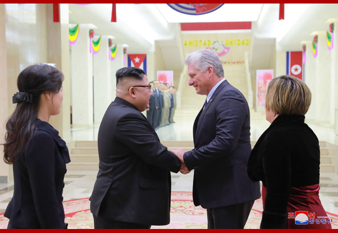 Supreme Leader Kim Jong Un Hosts Banquet for Cuban President Miguel Mario Diaz-Canel Bermudez