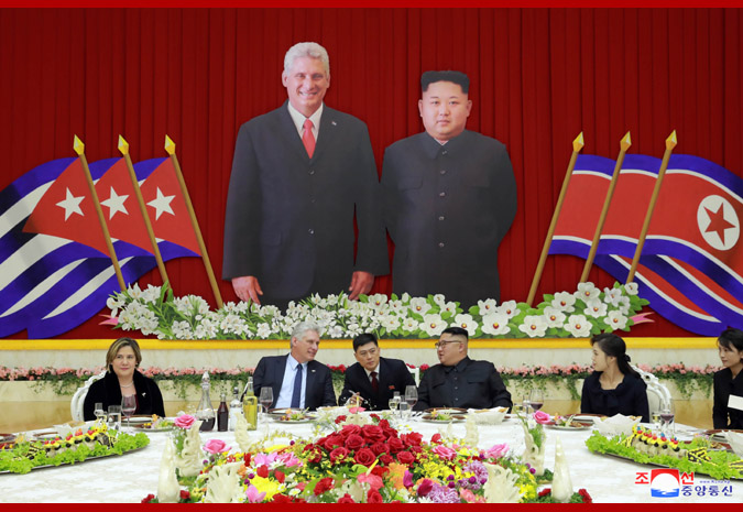 Supreme Leader Kim Jong Un Hosts Banquet for Cuban President Miguel Mario Diaz-Canel Bermudez