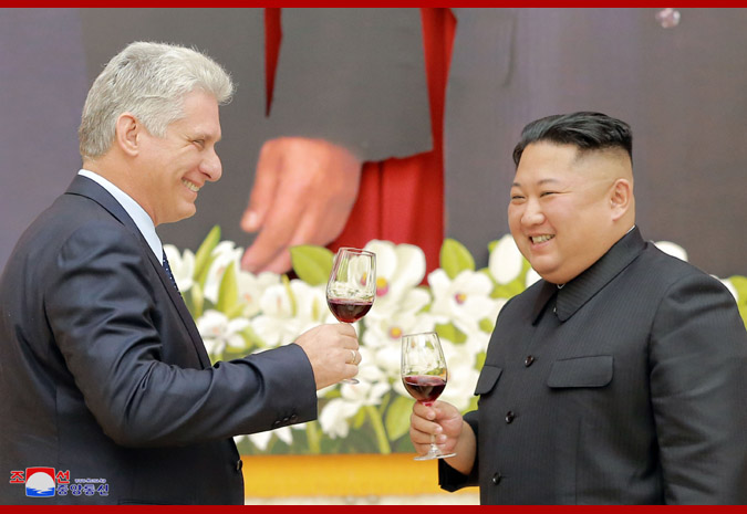 Supreme Leader Kim Jong Un Hosts Banquet for Cuban President Miguel Mario Diaz-Canel Bermudez