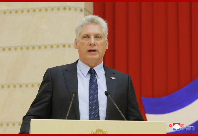 Supreme Leader Kim Jong Un Hosts Banquet for Cuban President Miguel Mario Diaz-Canel Bermudez