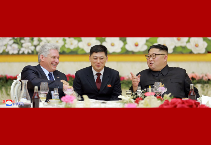 Supreme Leader Kim Jong Un Hosts Banquet for Cuban President Miguel Mario Diaz-Canel Bermudez