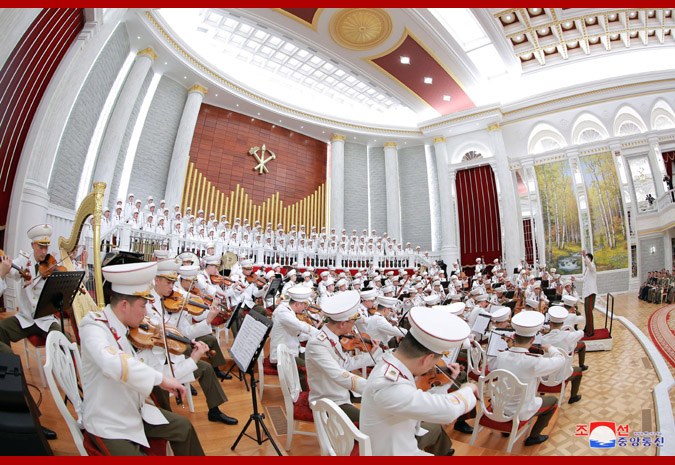 Supreme Leader Kim Jong Un Enjoys Performance with All Commanders of Large Combined Units, Combined Units of KPA