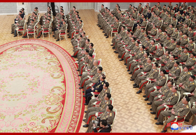 Supreme Leader Kim Jong Un Enjoys Performance with All Commanders of Large Combined Units, Combined Units of KPA