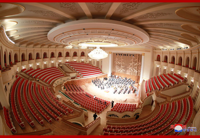 Supreme Leader Kim Jong Un Visits Theatre of Samjiyon Orchestra