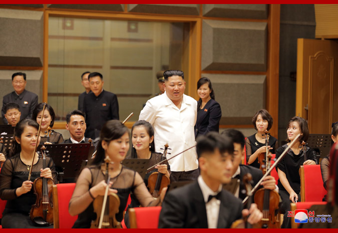 Supreme Leader Kim Jong Un Visits Theatre of Samjiyon Orchestra