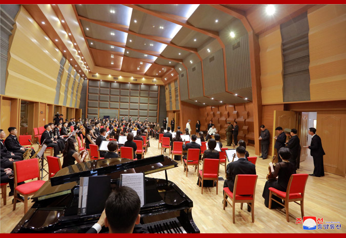 Supreme Leader Kim Jong Un Visits Theatre of Samjiyon Orchestra