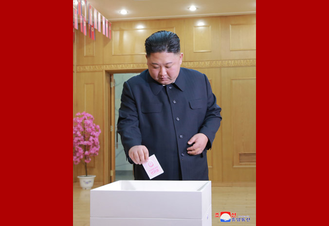 Supreme Leader Kim Jong Un Takes Part in Election of Deputies to SPA