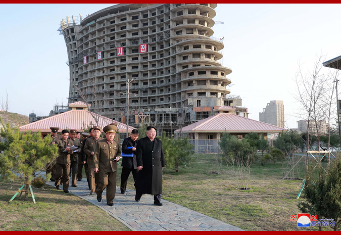 Supreme Leader Kim Jong Un Inspects Wonsan-Kalma Coastal Tourist Area under Construction