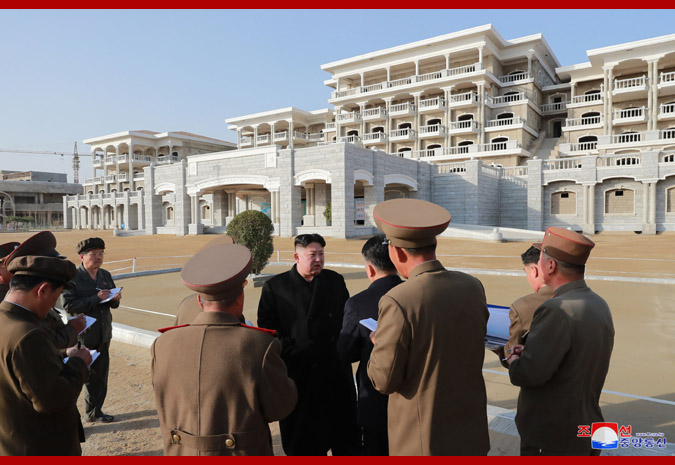 Supreme Leader Kim Jong Un Inspects Wonsan-Kalma Coastal Tourist Area under Construction