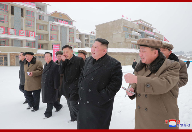 Supreme Leader Kim Jong Un Inspects Samjiyon County