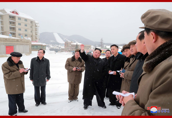 Supreme Leader Kim Jong Un Inspects Samjiyon County