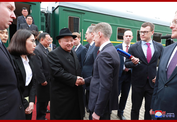 Supreme Leader Kim Jong Un Arrives at Vladivostok, Russian Federation