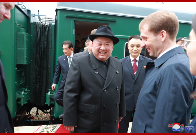 Supreme Leader Kim Jong Un Arrives at Vladivostok, Russian Federation