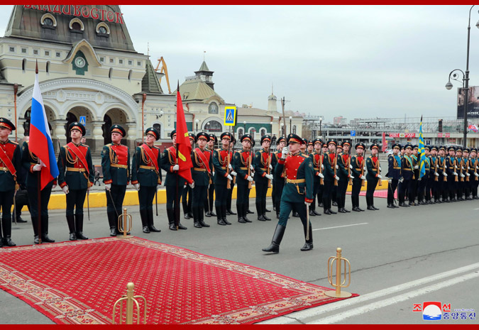 Supreme Leader Kim Jong Un Arrives at Vladivostok, Russian Federation