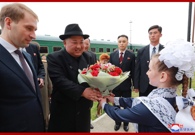 Supreme Leader Kim Jong Un Arrives at Vladivostok, Russian Federation