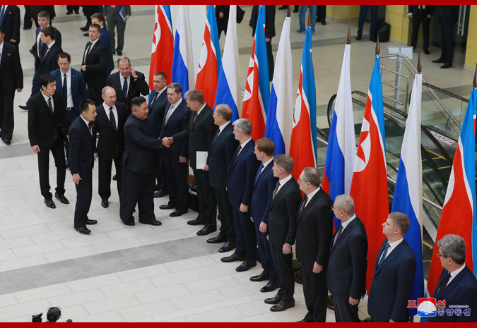 Supreme Leader Kim Jong Un Meets President Vladimir Vladimirovich Putin