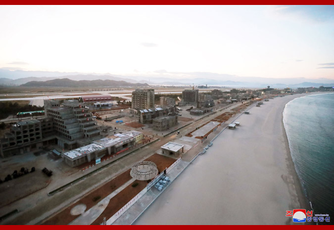 Supreme Leader Kim Jong Un Inspects Construction Site of Wonsan-Kalma Coastal Tourist Area Again