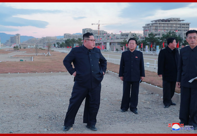 Supreme Leader Kim Jong Un Inspects Construction Site of Wonsan-Kalma Coastal Tourist Area Again