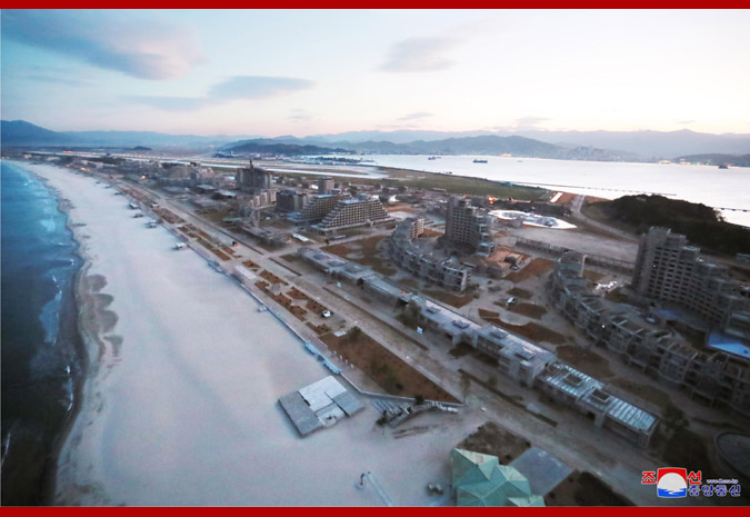 Supreme Leader Kim Jong Un Inspects Construction Site of Wonsan-Kalma Coastal Tourist Area Again