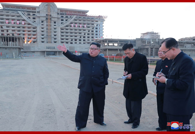 Supreme Leader Kim Jong Un Inspects Construction Site of Wonsan-Kalma Coastal Tourist Area Again