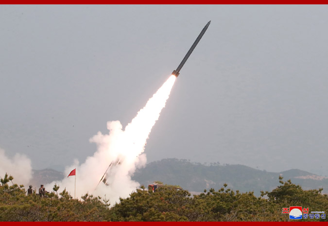 Supreme Leader Kim Jong Un Guides Strike Drill of Defence Units in Frontline Area and on Eastern Front