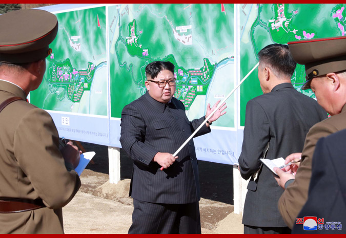 Supreme Leader Kim Jong Un Inspects Construction Site of Hot Spring Tourist Area in Yangdok County, South Phyongan Province