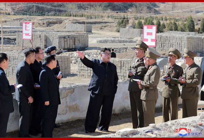 Supreme Leader Kim Jong Un Inspects Construction Site of Hot Spring Tourist Area in Yangdok County, South Phyongan Province