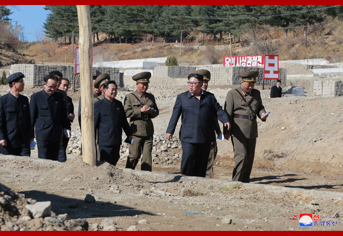 Supreme Leader Kim Jong Un Inspects Construction Site of Hot Spring Tourist Area in Yangdok County, South Phyongan Province