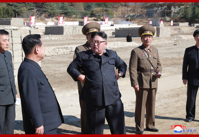 Supreme Leader Kim Jong Un Inspects Construction Site of Hot Spring Tourist Area in Yangdok County, South Phyongan Province