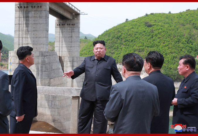 Supreme Leader Kim Jong Un Gives Field Guidance to Kumyagang Power Station No. 2