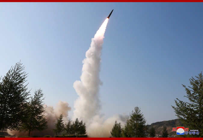 Supreme Leader Kim Jong Un Guides Strike Drill of Defence Units in Forefront Area and on Western Front