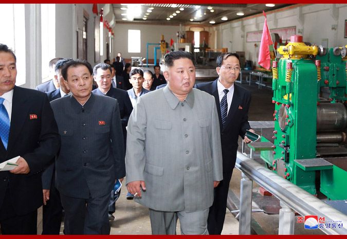 Supreme Leader Kim Jong Un Gives Field Guidance to Kanggye General Tractor Plant